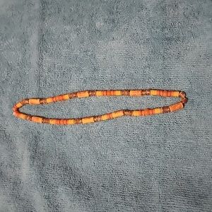 Stretchy orange necklace